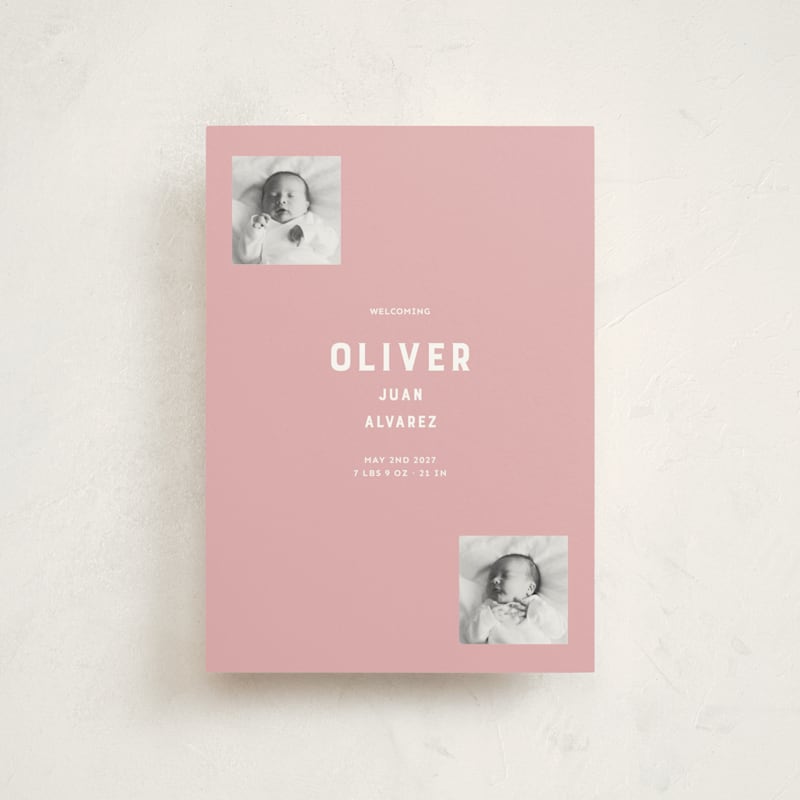 Oliver Birth Announcement Postcards