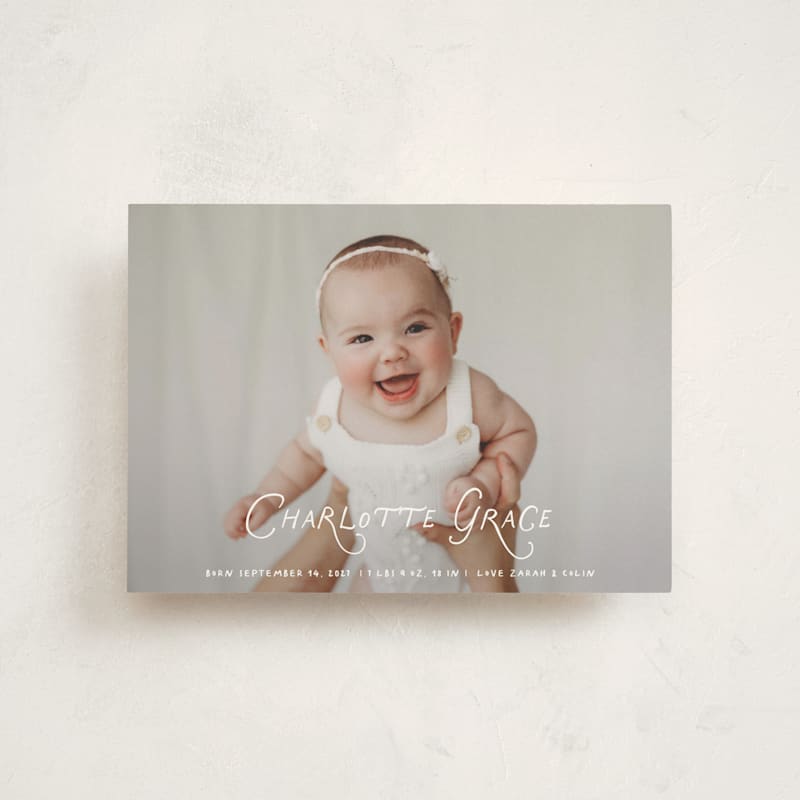 handdrawn Style Birth Announcement Postcards