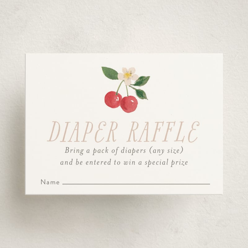 Cherry Sweet Mini Baby Shower Insert Cards