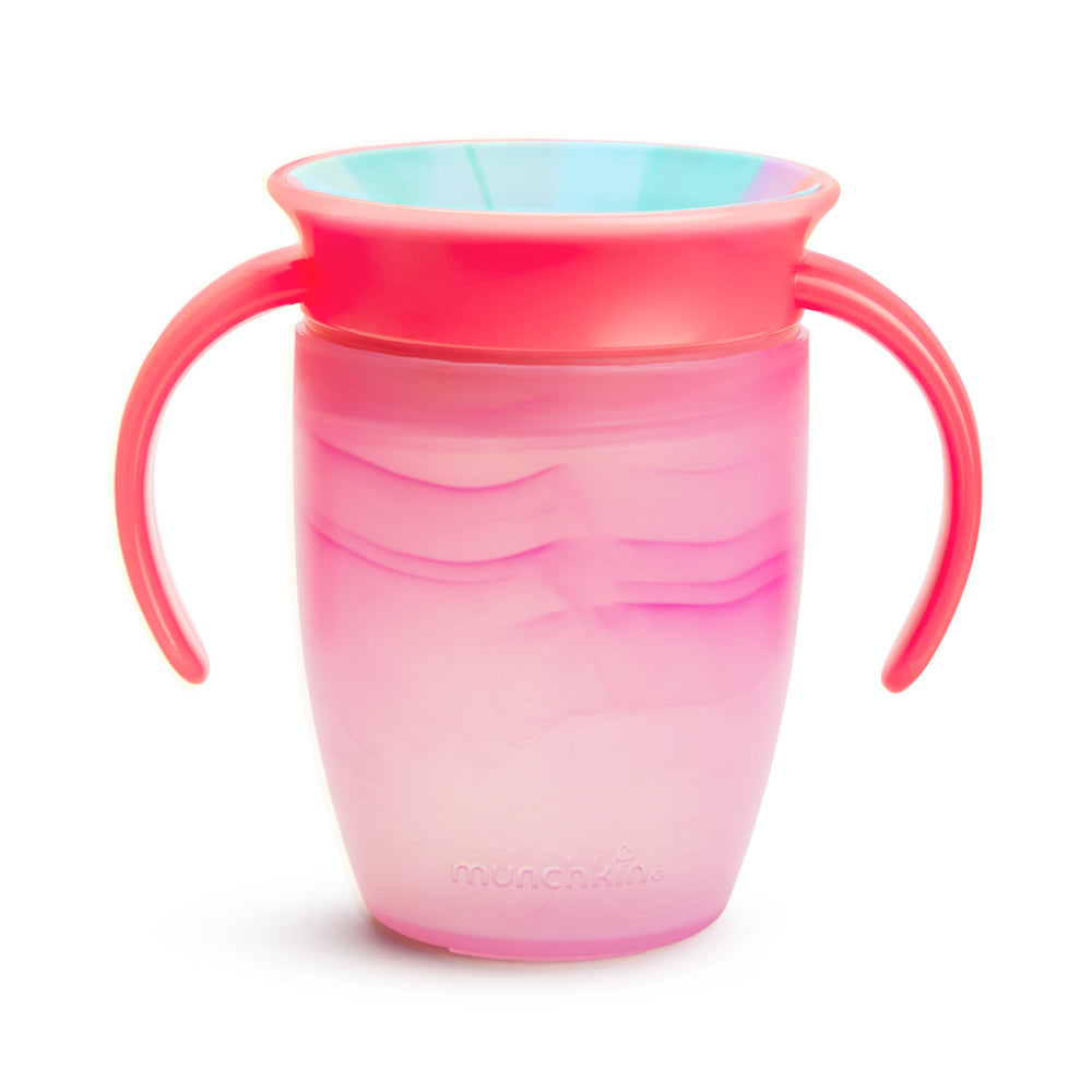 Munchkin Miracle® 360° Tropical Swirl Trainer Cup, 7 Oz in Cotton Candy Swirl