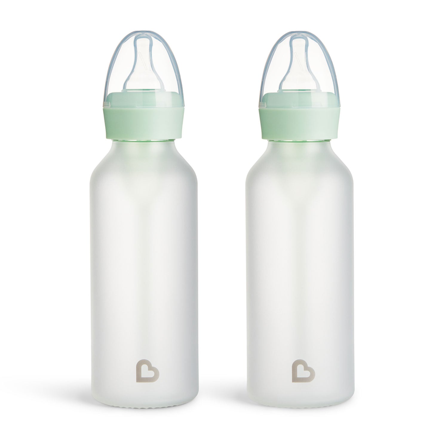 Munchkin Bond® Silicone Glass Bottle, 2 Pack, 8 Ounce in Mint