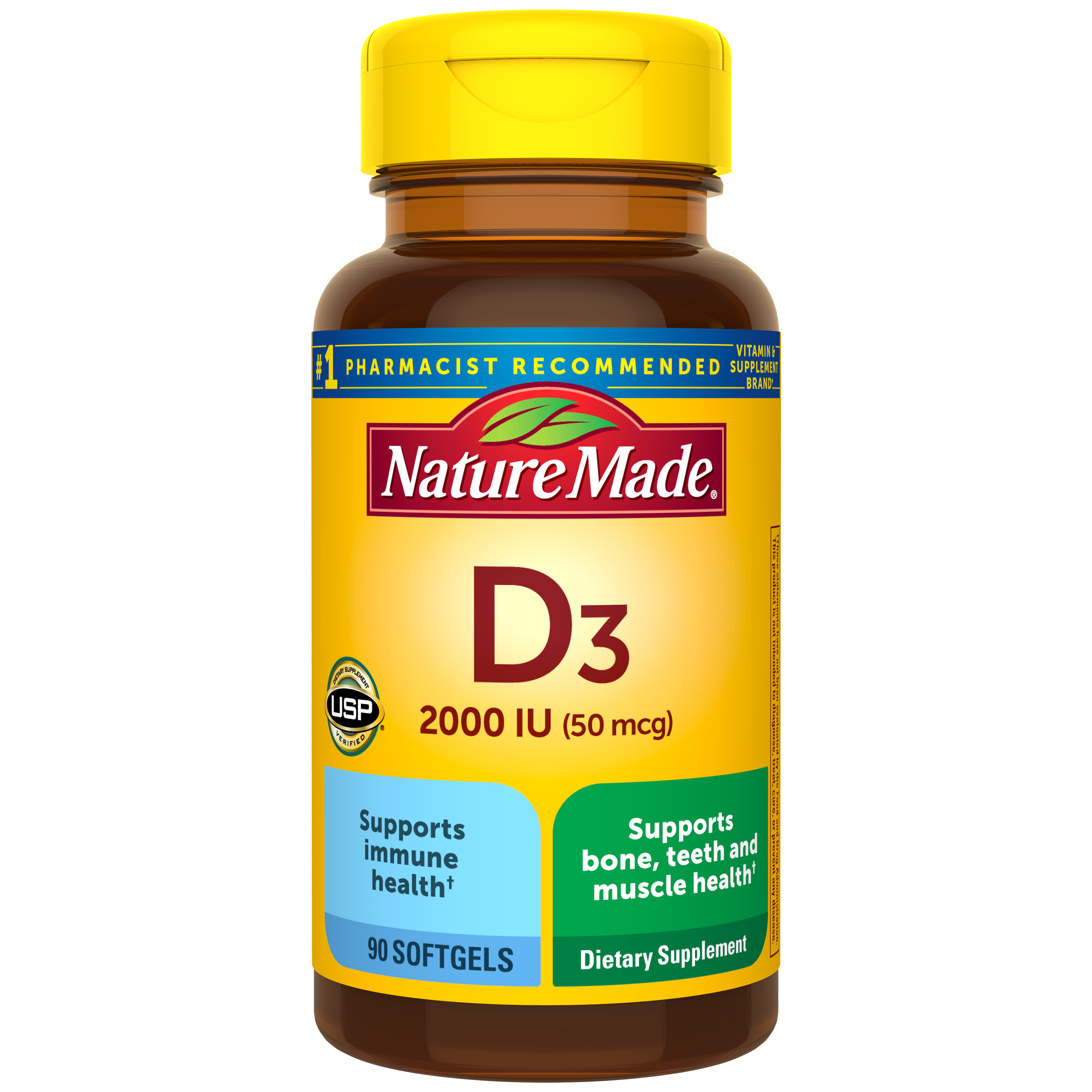 Nature Made Vitamin D3 2000 IU (50 mcg) Softgels