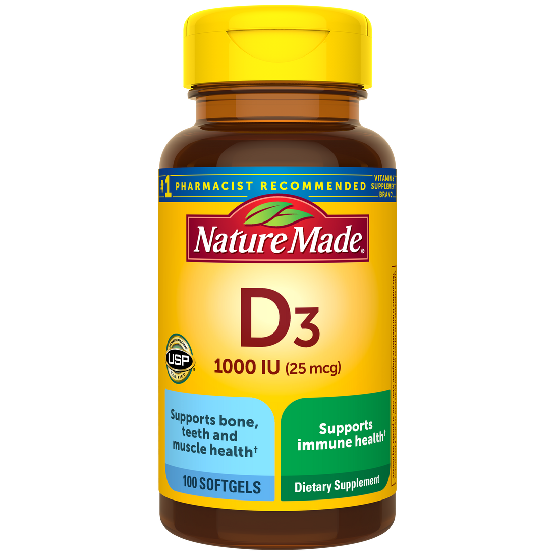 Nature Made Vitamin D3 1000 IU (25 mcg) Softgels