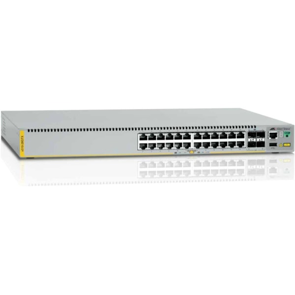 Allied Telesis AT-X510-28GSX-80 Layer 3 Switch - Manageable - 1000Base-X, 10GBase-X - 3 Layer Supported - 24 SFP Slots - Rack-mountable - 1 Year Limit