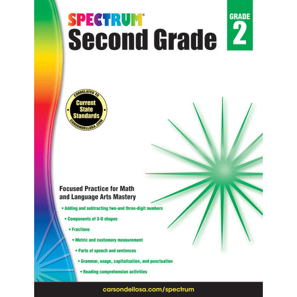 Spectrum Language Arts And Math Workbooks, Grade 2