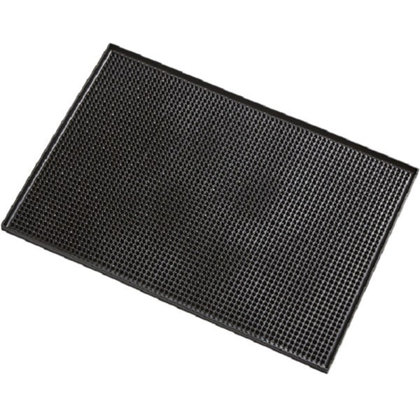 American Metalcraft Rubber Bar Mats, 12" x 18", Black, Pack Of 12 Mats