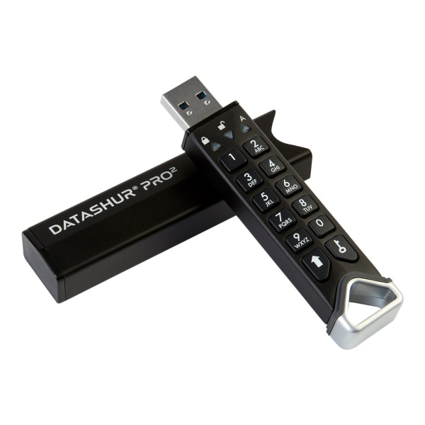 iStorage datAshur Pro2 - USB flash drive - encrypted - 512 GB - USB 3.2 Gen 1 - FIPS 140-2 Level 3