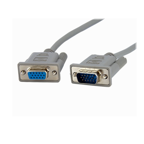 StarTech.com - VGA Monitor extension cable - HD-15 (M) - HD-15 (F) - 10 ft - HD-15 Male VGA - HD-15 Female VGA - 10ft - Gray
