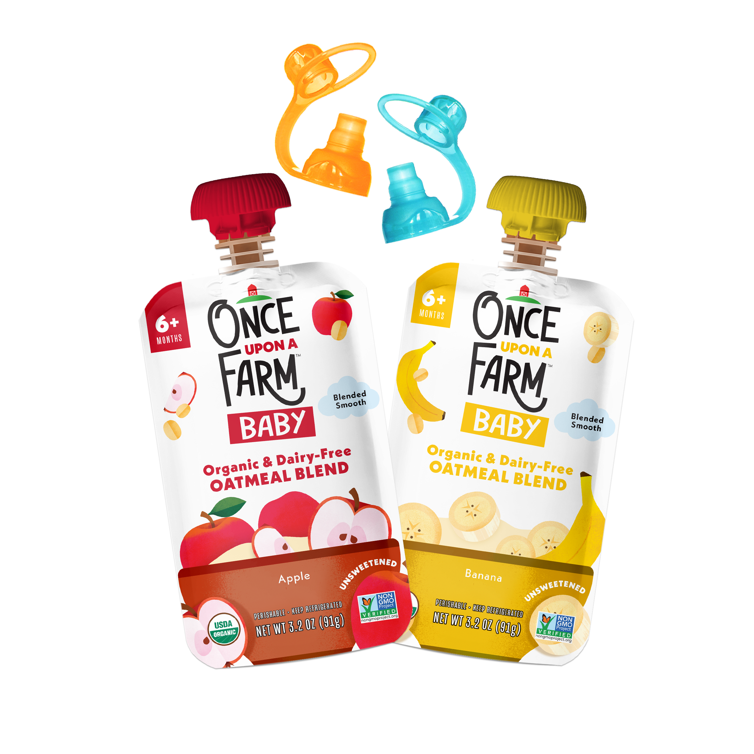 Baby Oatmeal Variety Pack with ChooMee Pouch Tops - 24 Pack