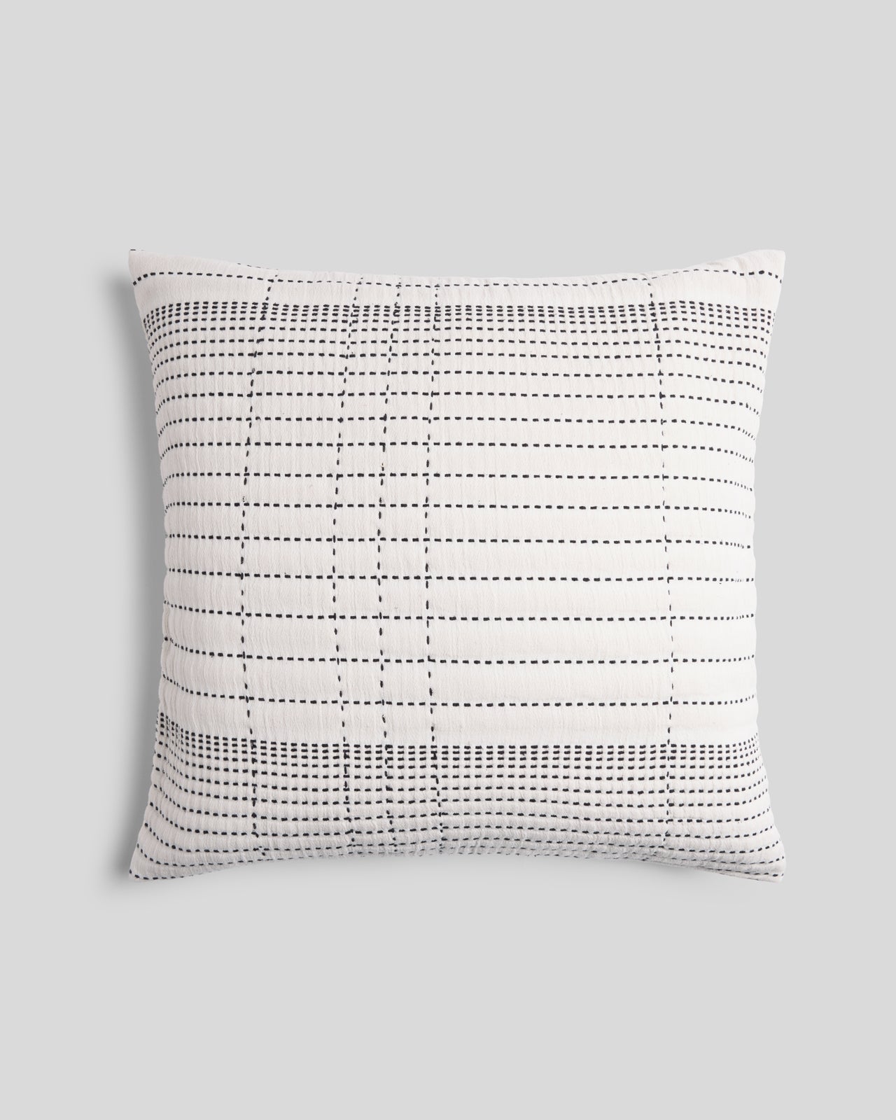 Hand Stitched Euro Pillow Cover in Ivory/Soft Black | Parachute Home