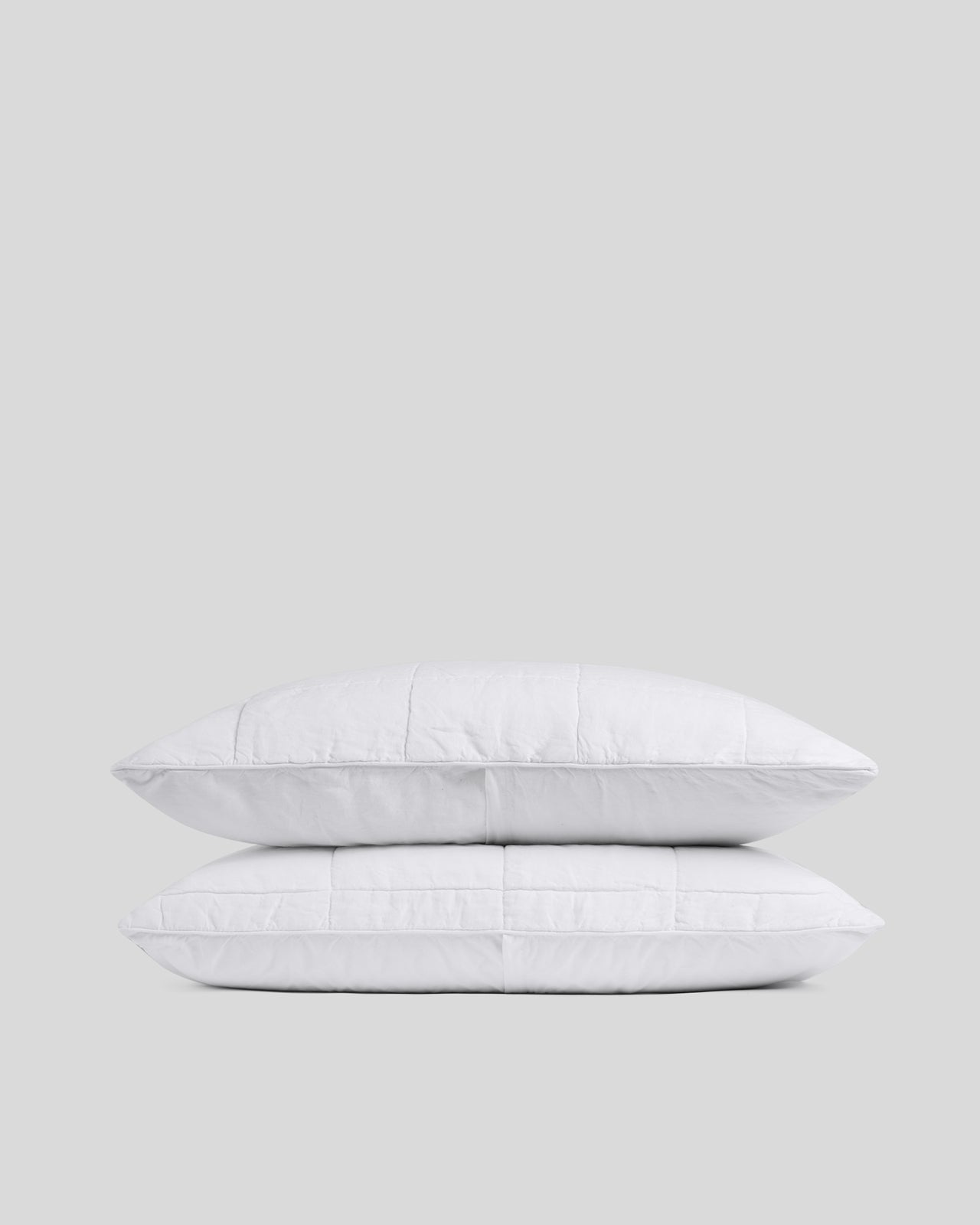 Linen Box Quilted Sham Set in White size Standard | Parachute Home