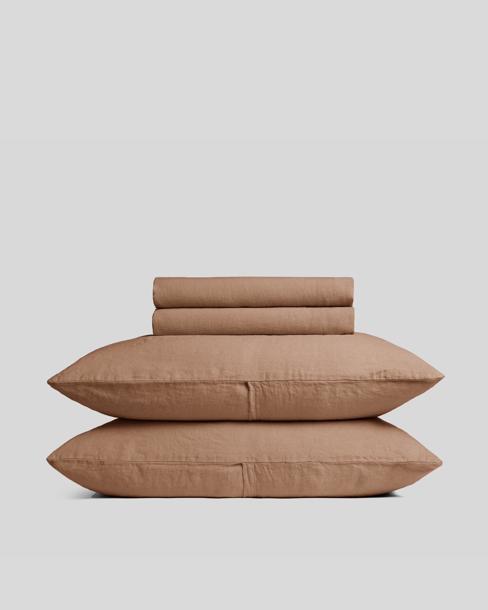 Linen Sheet Set in Adobe size Back Envelope | Parachute Home