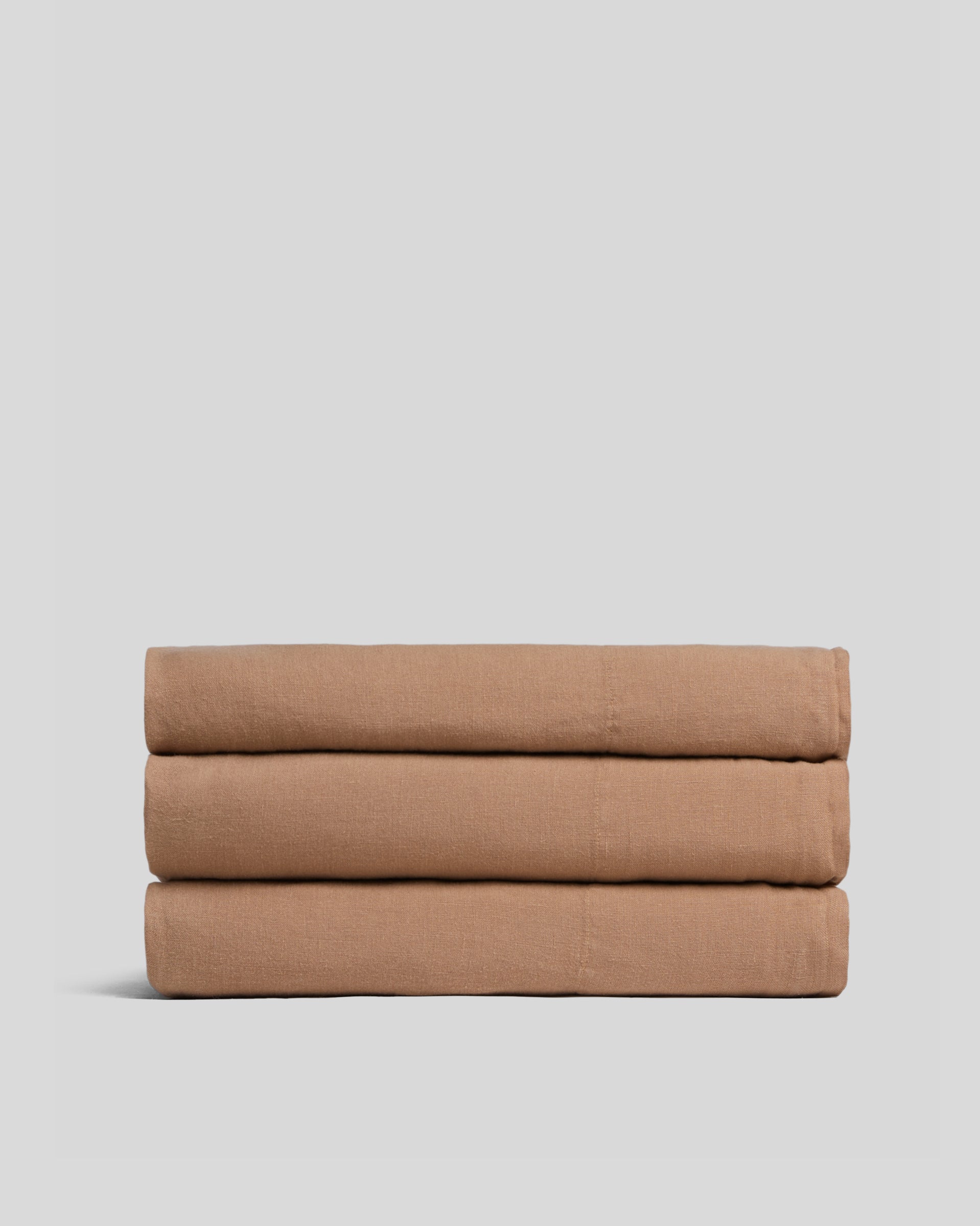 Linen Top Sheet in Adobe size Full/Queen | Made in Portugal | Parachute Home