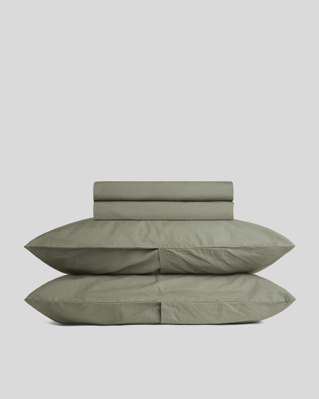 Percale Sheet Set in Moss size King Back Envelope | Parachute Home