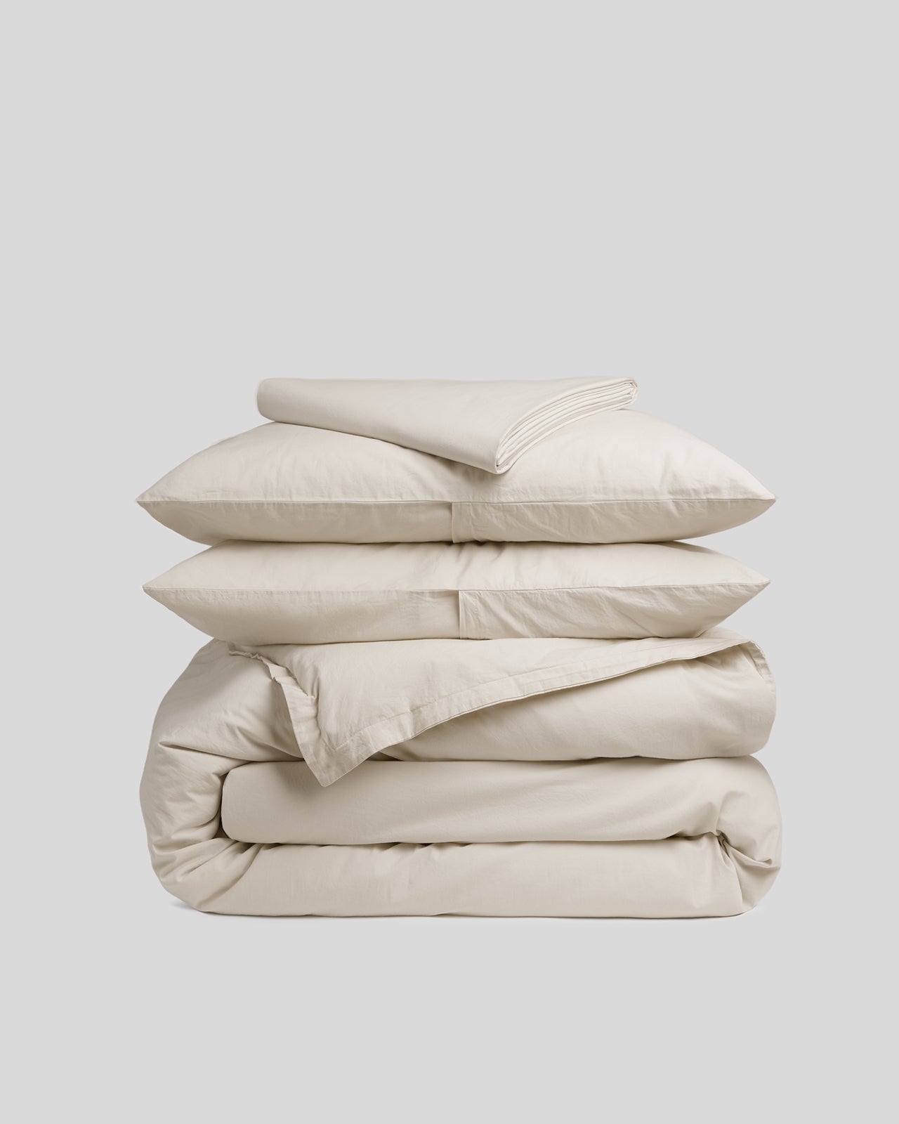 Percale Venice Set in Bone size Cal King Back Envelope | Parachute Home