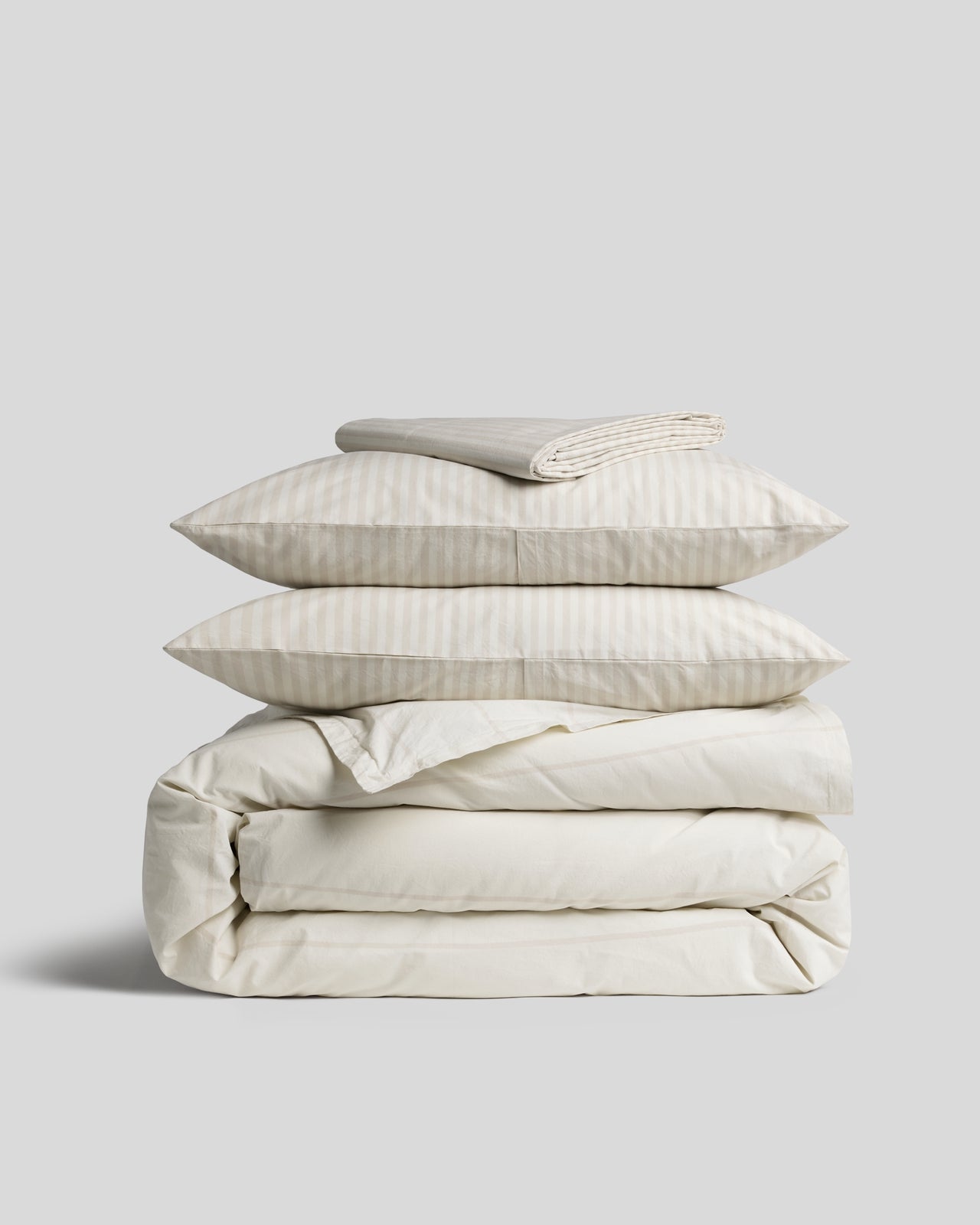 Percale Venice Set in Bone Stripe Tw/Xl size Back Envelope | Parachute Home