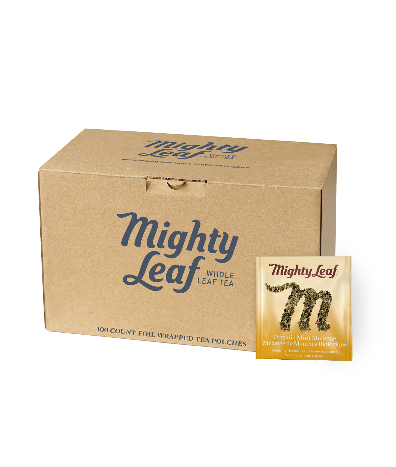 Mighty Leaf Organic Mint Melange Tea | Free Shipping Over $49, 100ct Tea Bags