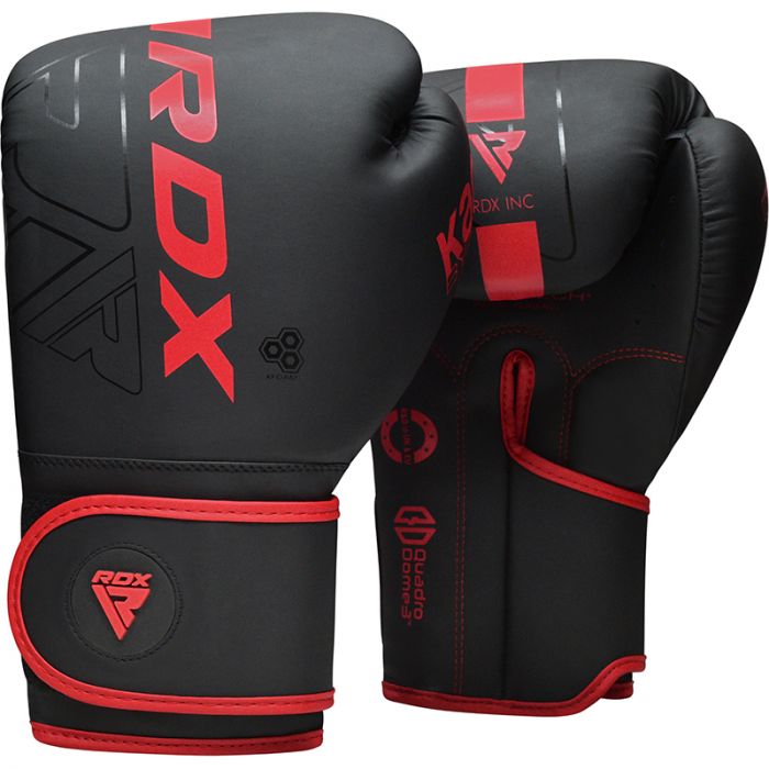 RDX F6 Kara Boxing Training Gloves Black Red / 10oz