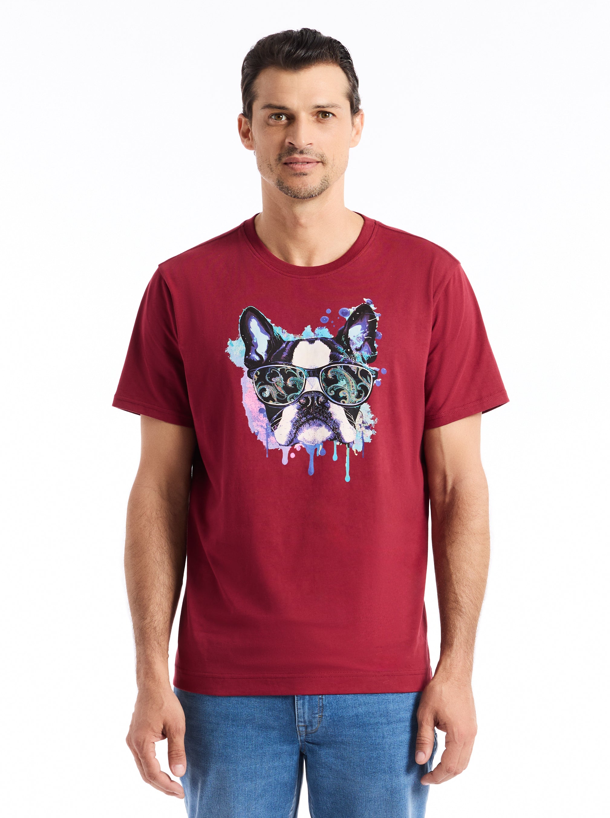 Robert Graham Jetset Frenchie Short Sleeve T-shirt