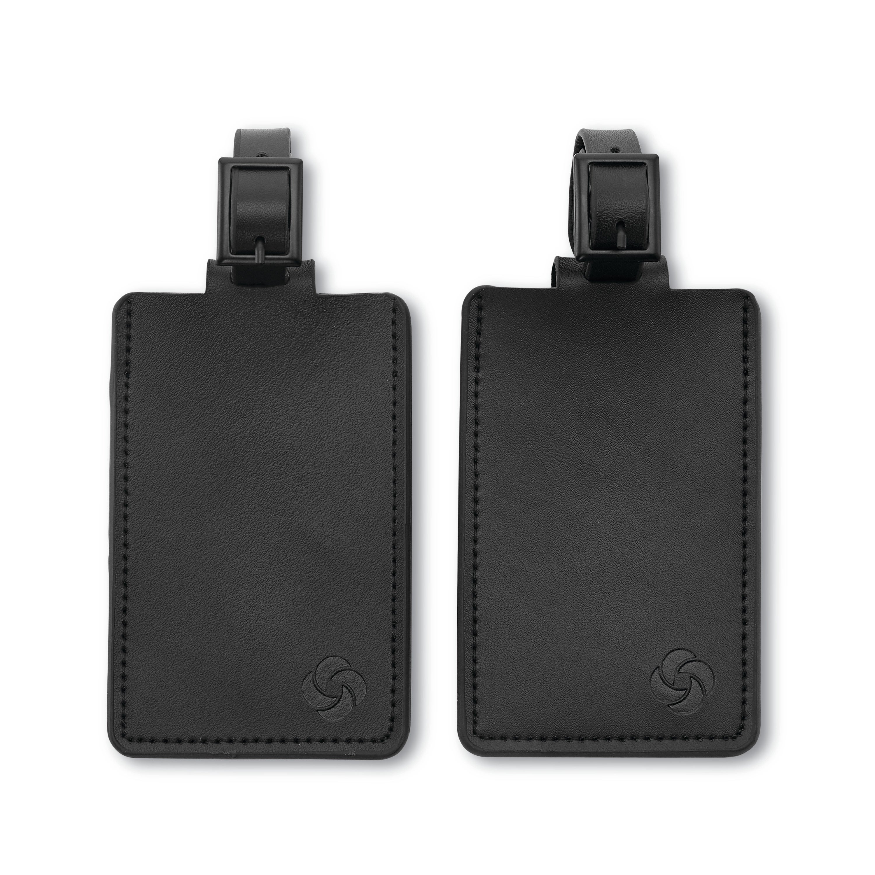 Leather Id Tags (Set Of 2) | Black | Luggage from Samsonite