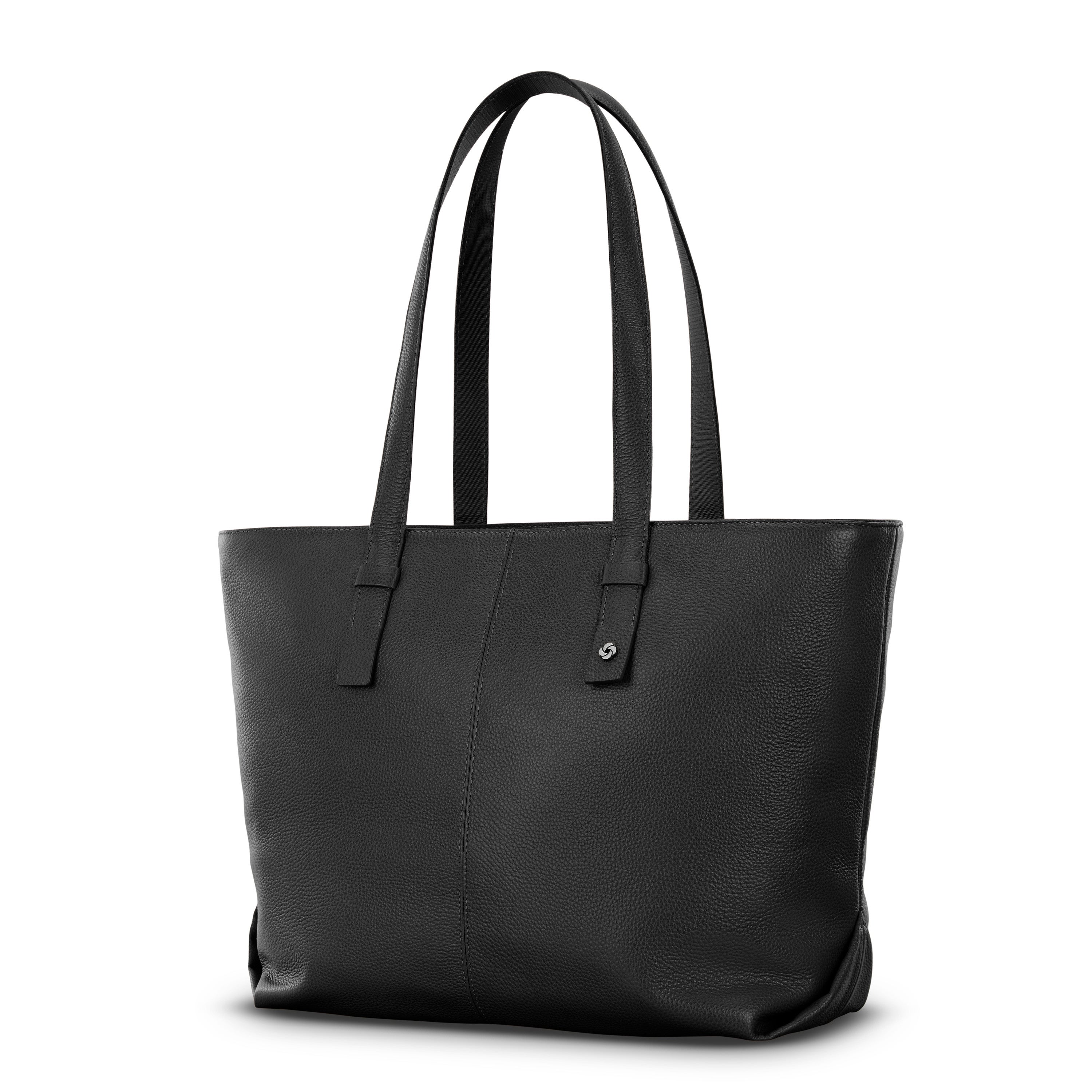 Mobile Solution 2 Leather Tote | Black | Tote Bag from Samsonite