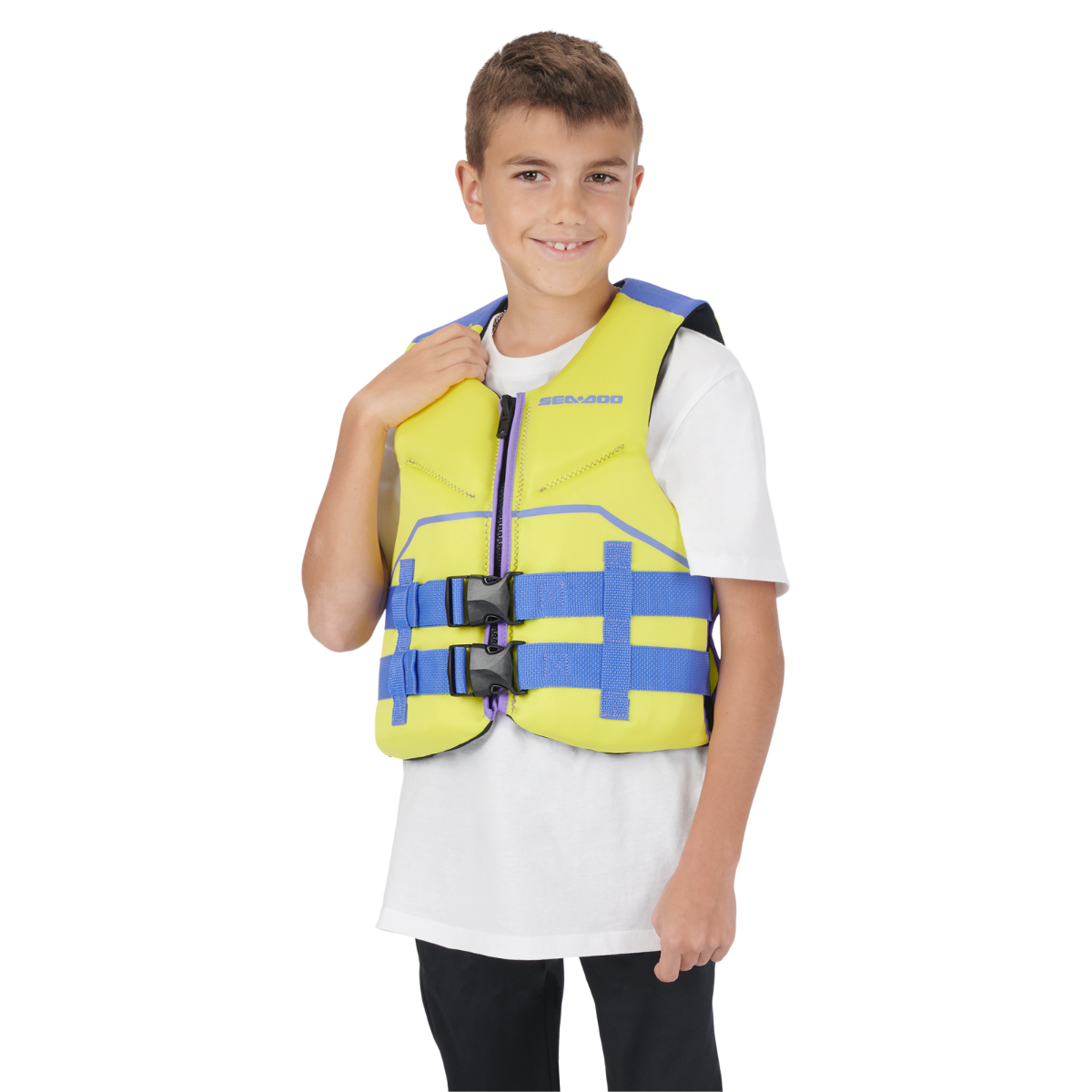 Sea-Doo Unisex Junior Freedom PFD/Life Jacket (55-88 lbs) / Hi-Vis Yellow / L