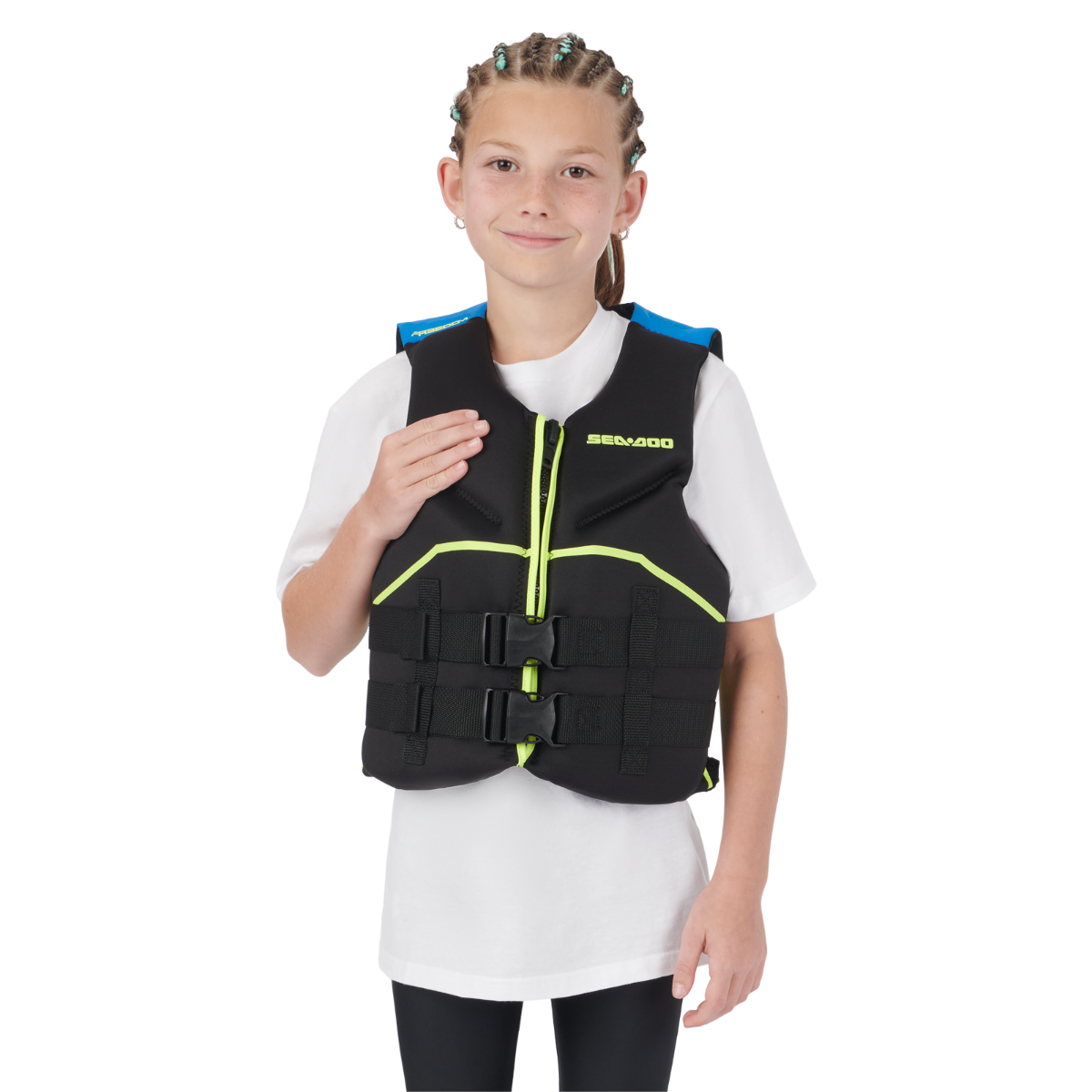 Sea-Doo Unisex Junior Freedom PFD/Life Jacket (55-88 lbs) / Black / L