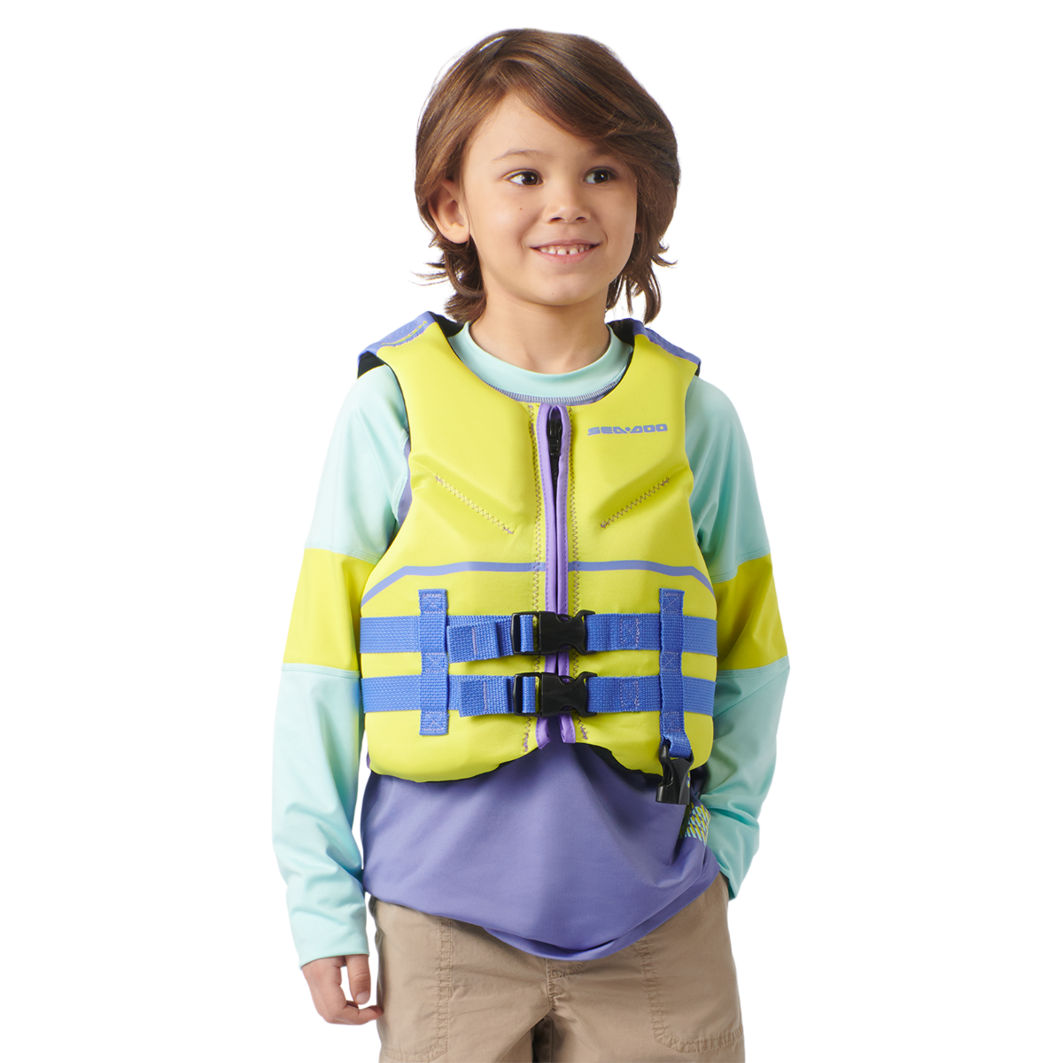 Sea-Doo Unisex Kids’ Freedom PFD/Life Jacket (33-55 lbs) / Hi-Vis Yellow / M