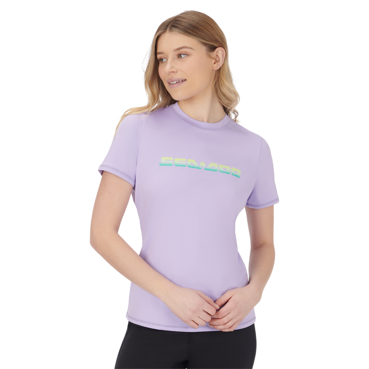 Women's Short Sleeve Rashguard Signature* / Lilac / M