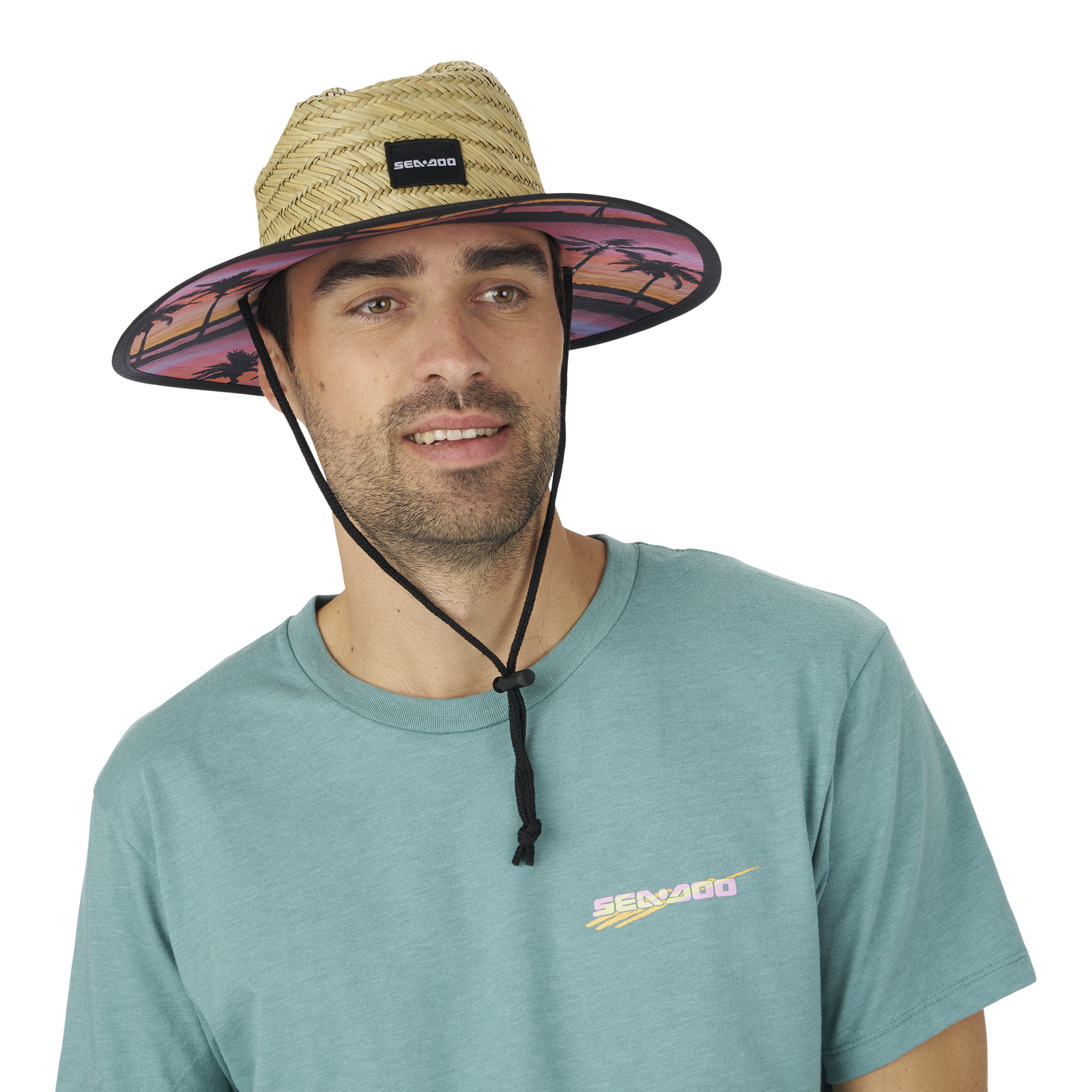 Unisex Sea-Doo Straw Hat / Black with Graphics / M/L