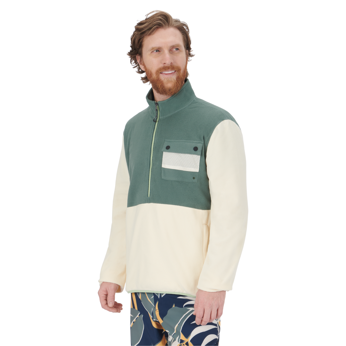 Sea-Doo Men's Half-Zip Fleece Pullover / Ivory / M