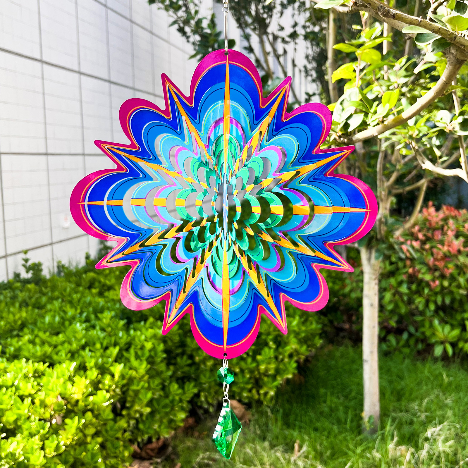 TEMU Hanging Wind Spinner, Hanging Wind Sculptures, Wind Spinners For Yard And Garden Decor, Yard Decorations Outdoor, Hanging Art Ornaments For Garden Yard Balcony Decor (star)