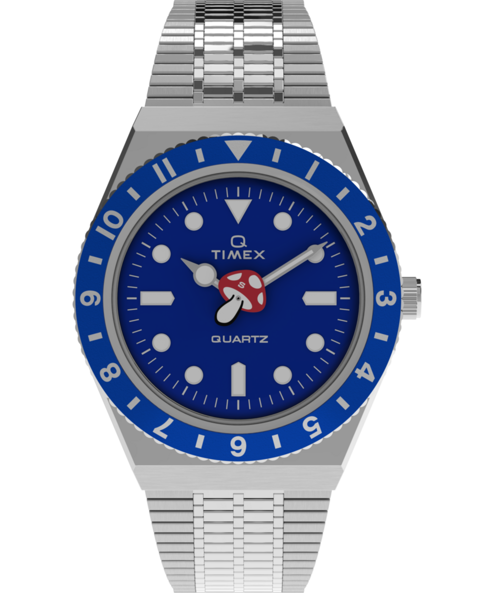 Timex x seconde/seconde/ 38mm Stainless Steel Bracelet Watch | Stainless Steel/Blue