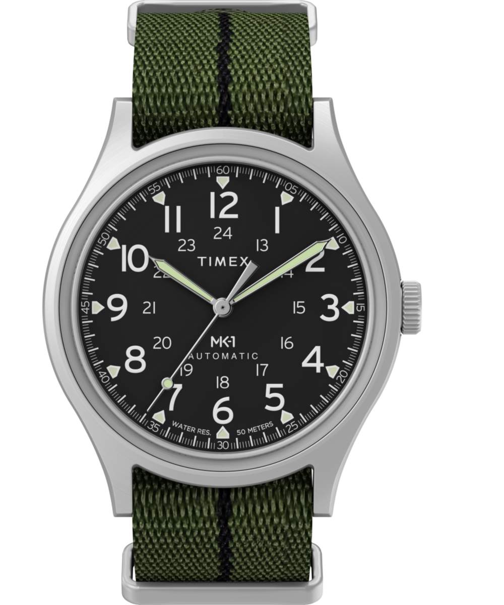 Men's Watch MK1 Automatic 40mm Fabric Strap | Green/Silver-Tone/Black, Stainless Steel