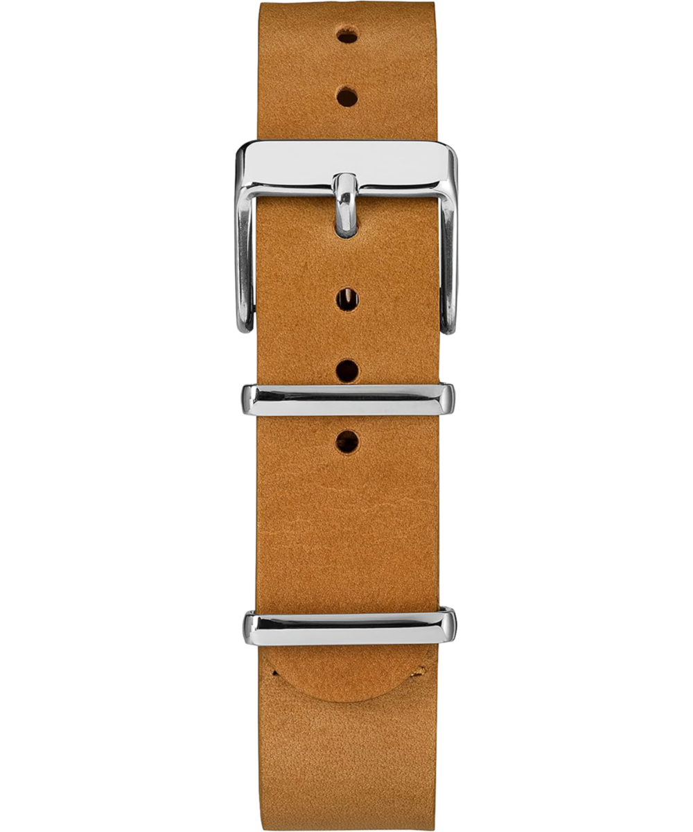 20mm Leather Slip-Thru Double Layer Strap | Tan