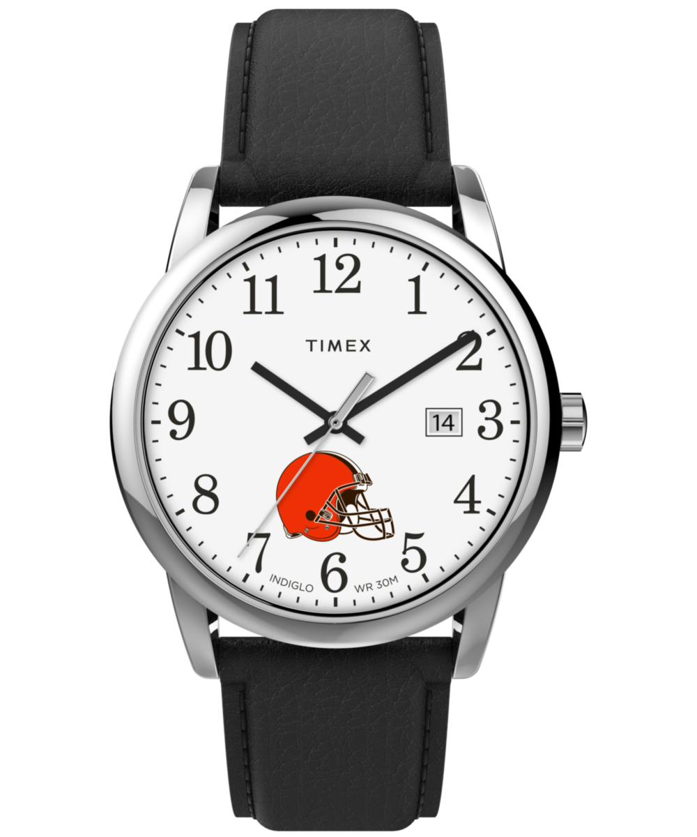 Men's Watch Easy Reader Cleveland Browns | Black/Silver-Tone/White, Brass