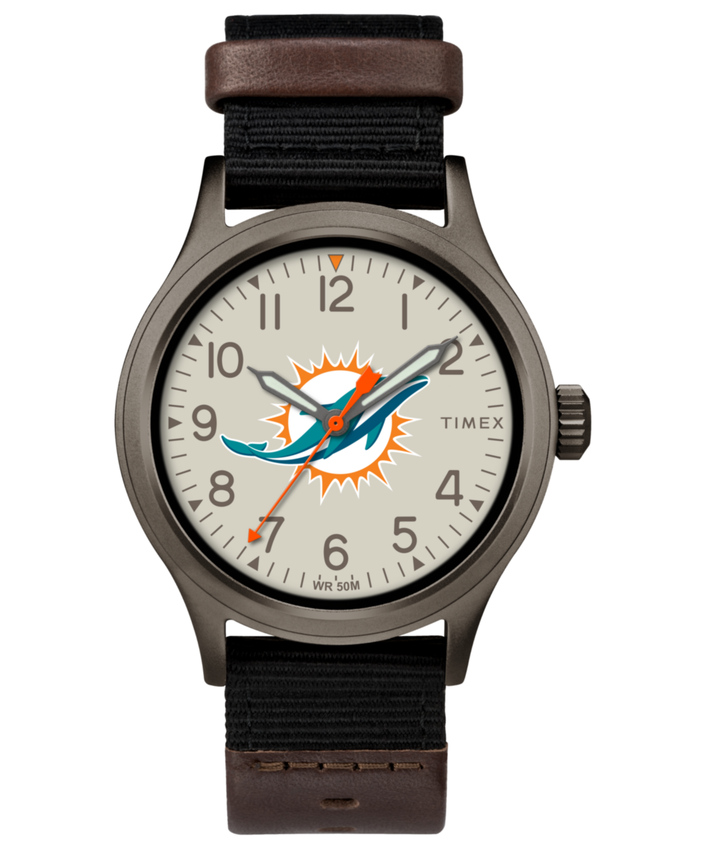Men's Watch Clutch Miami Dolphins | Black/Titanium, IP Plated