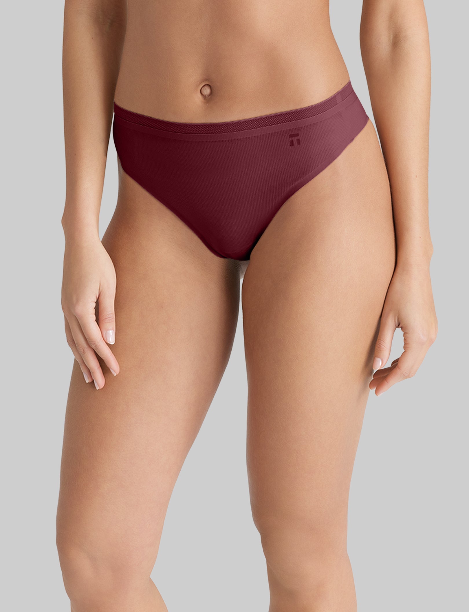 Tommy John Women's Air Thong in Cabernet Red Size XXL (18)