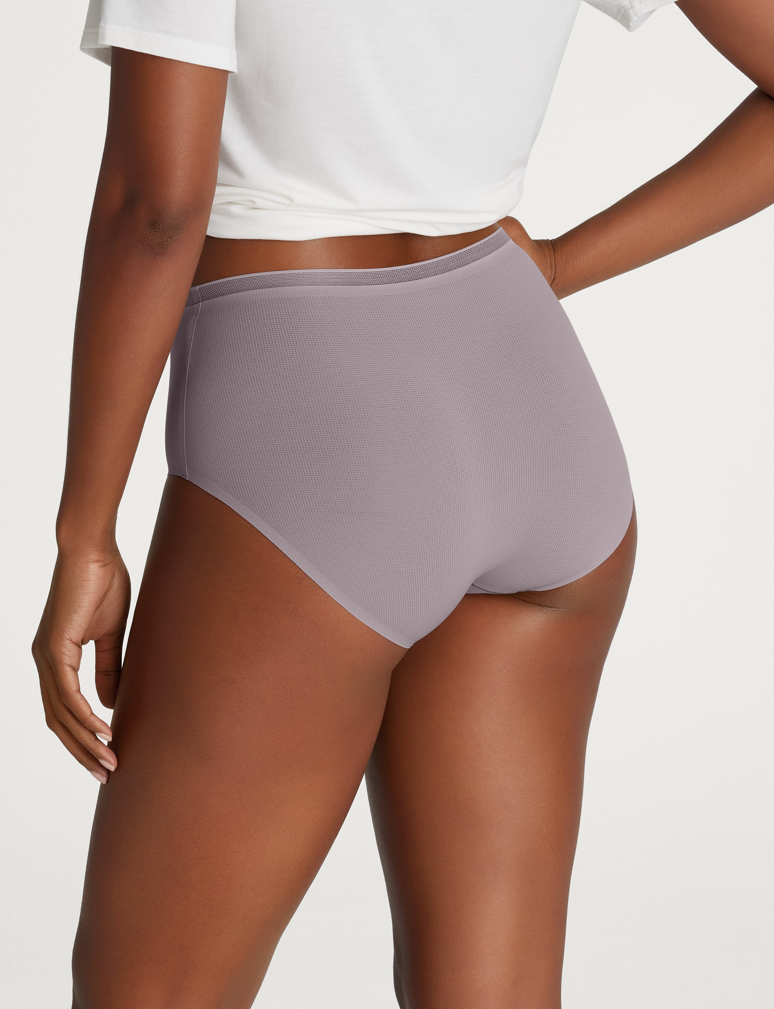 Tommy John Women's Air High Rise Brief in Purple Dove Size XS (0-2)