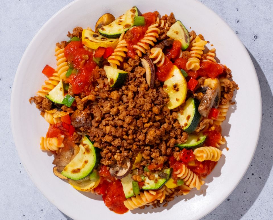 Loaded Vegetarian Veggie Pasta Bowl