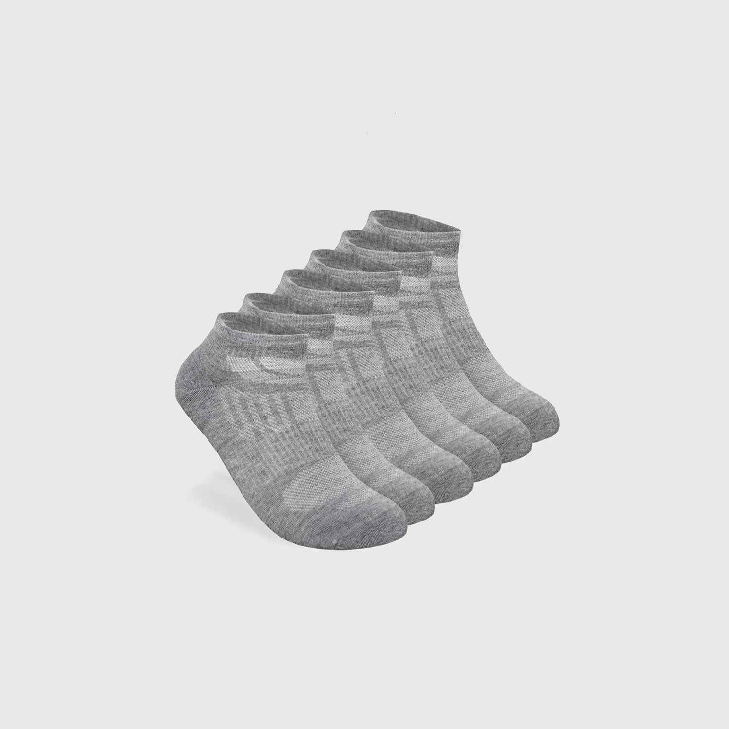 True Classic Multicolor Heather Gray Ankle Socks 3-Pack | XL