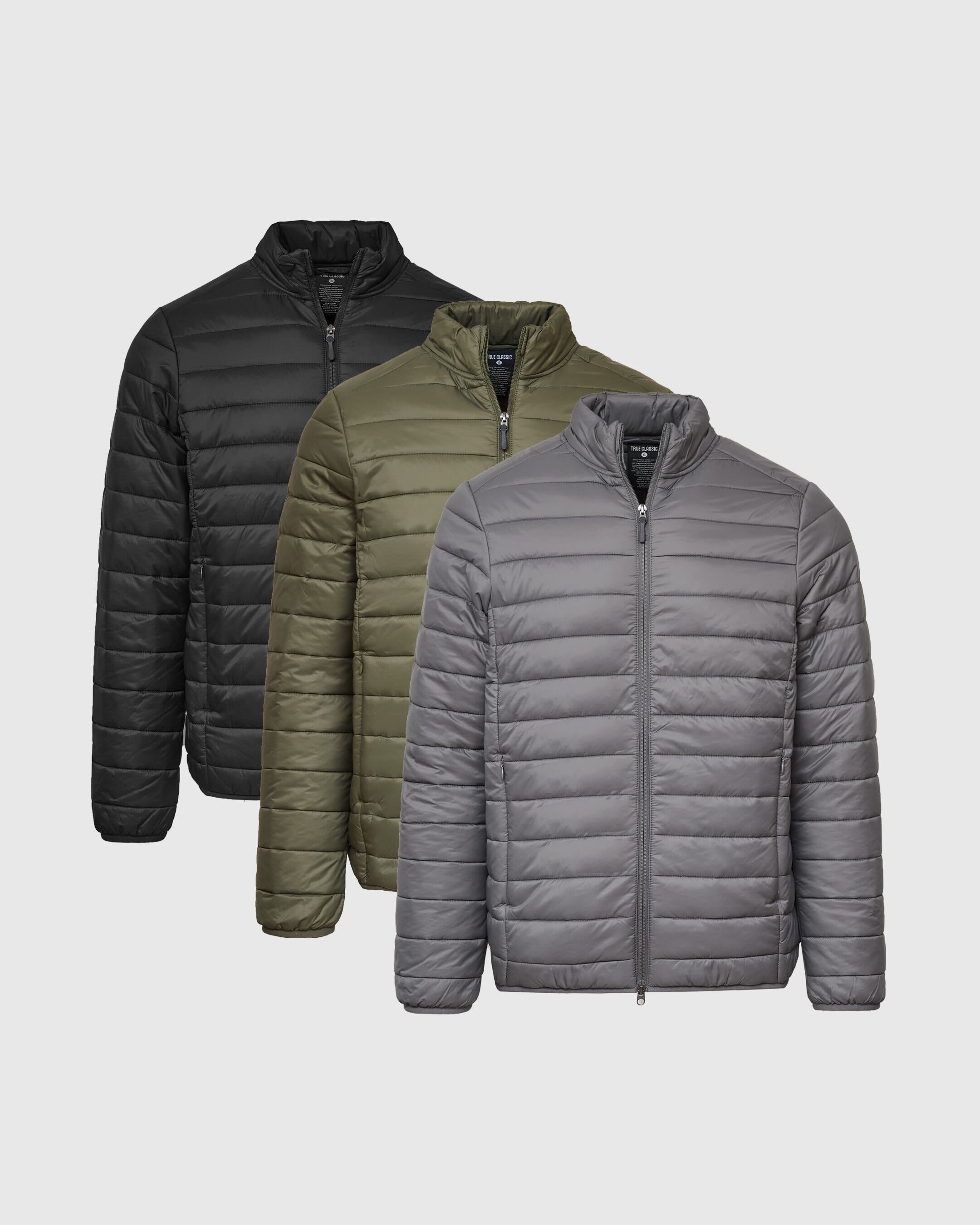 True Classic Multicolor Multi Puffer Jacket 3-Pack | XL