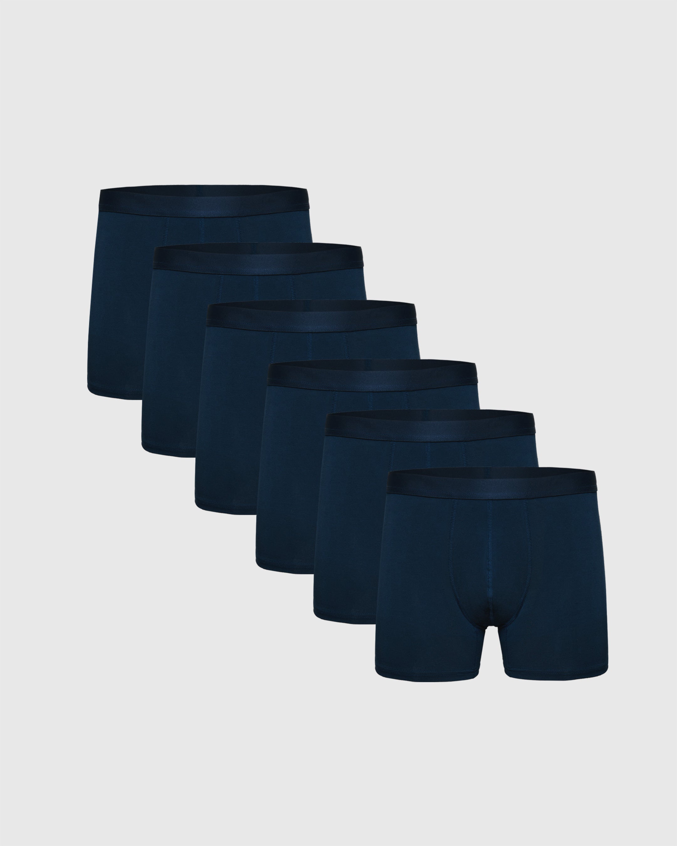True Classic Multicolor Navy Blue Boxer Trunks 6-Pack | XL