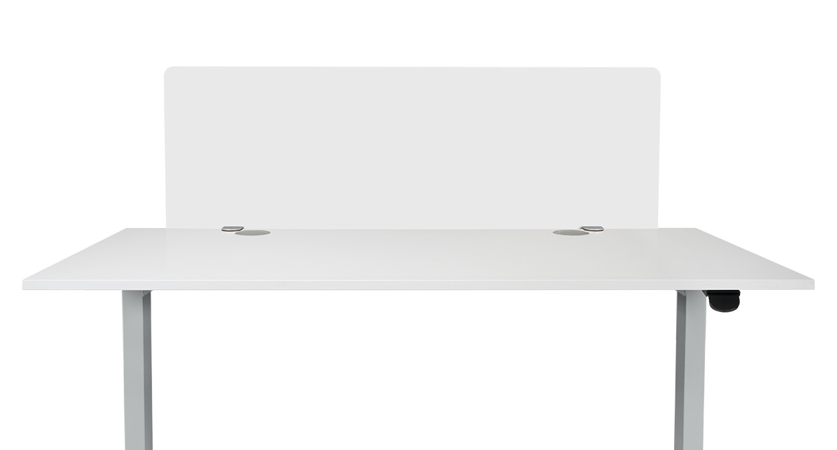 Duplicate 64x22 Frosted Acrylic Privacy Panel - Black hardware