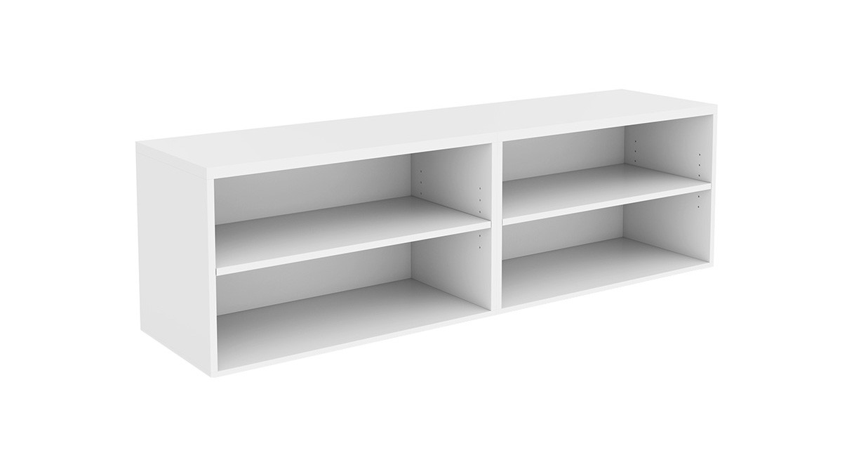 KIT MoPac Credenza without Doors  [Black] with Nickel Handles