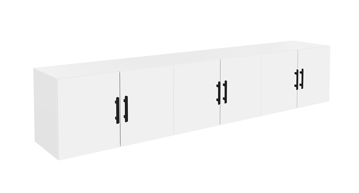 KIT MoPac Overhead Cabinet [Black (qty 3 total) , Black Handles]
