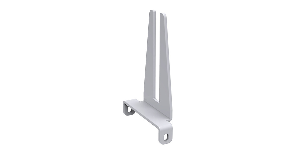 Two Acoustic Privacy Panel Mounting Hardware - Long - Gray