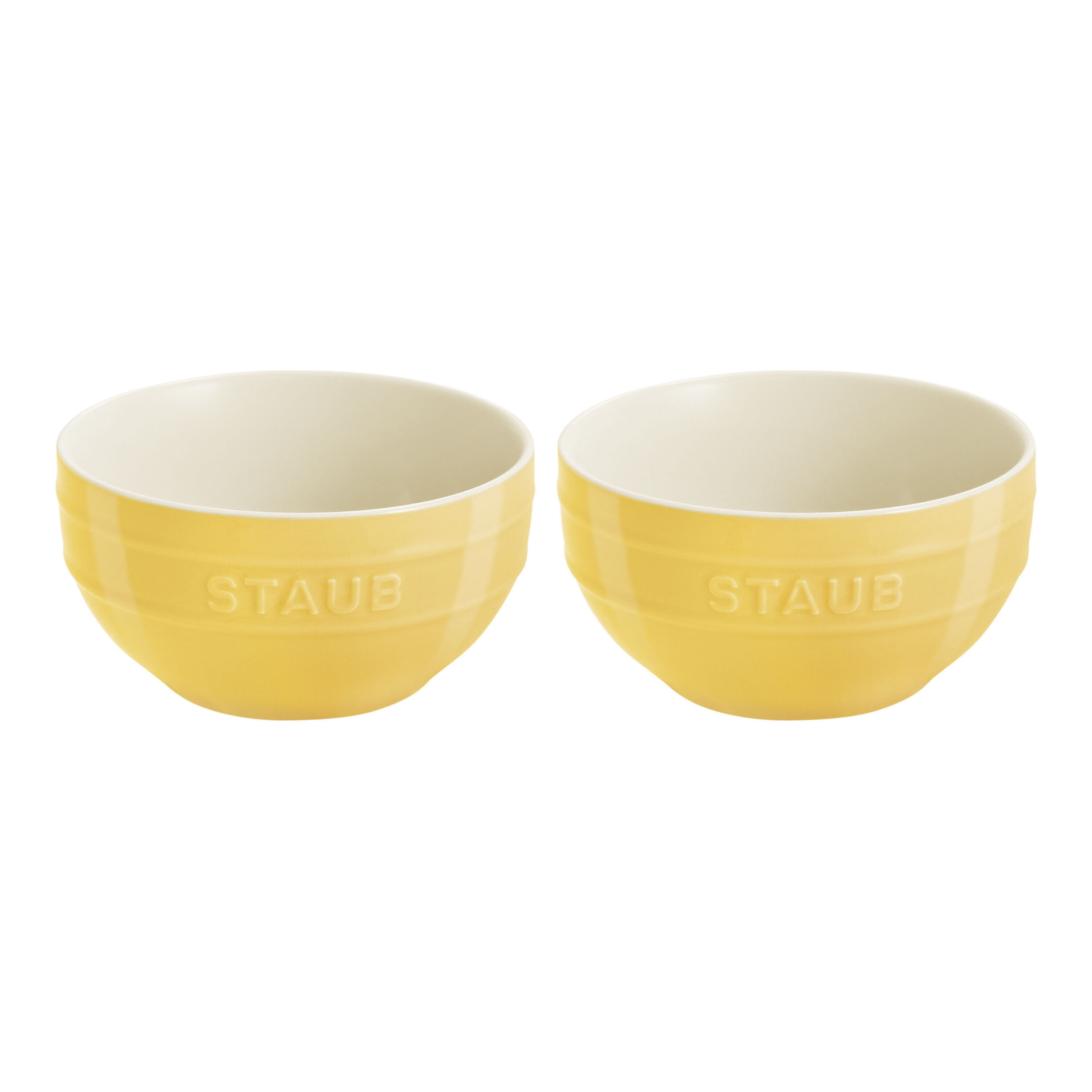 Staub Stoneware 6.5-inch / 2-pc, Large Universal Bowl Set, citron