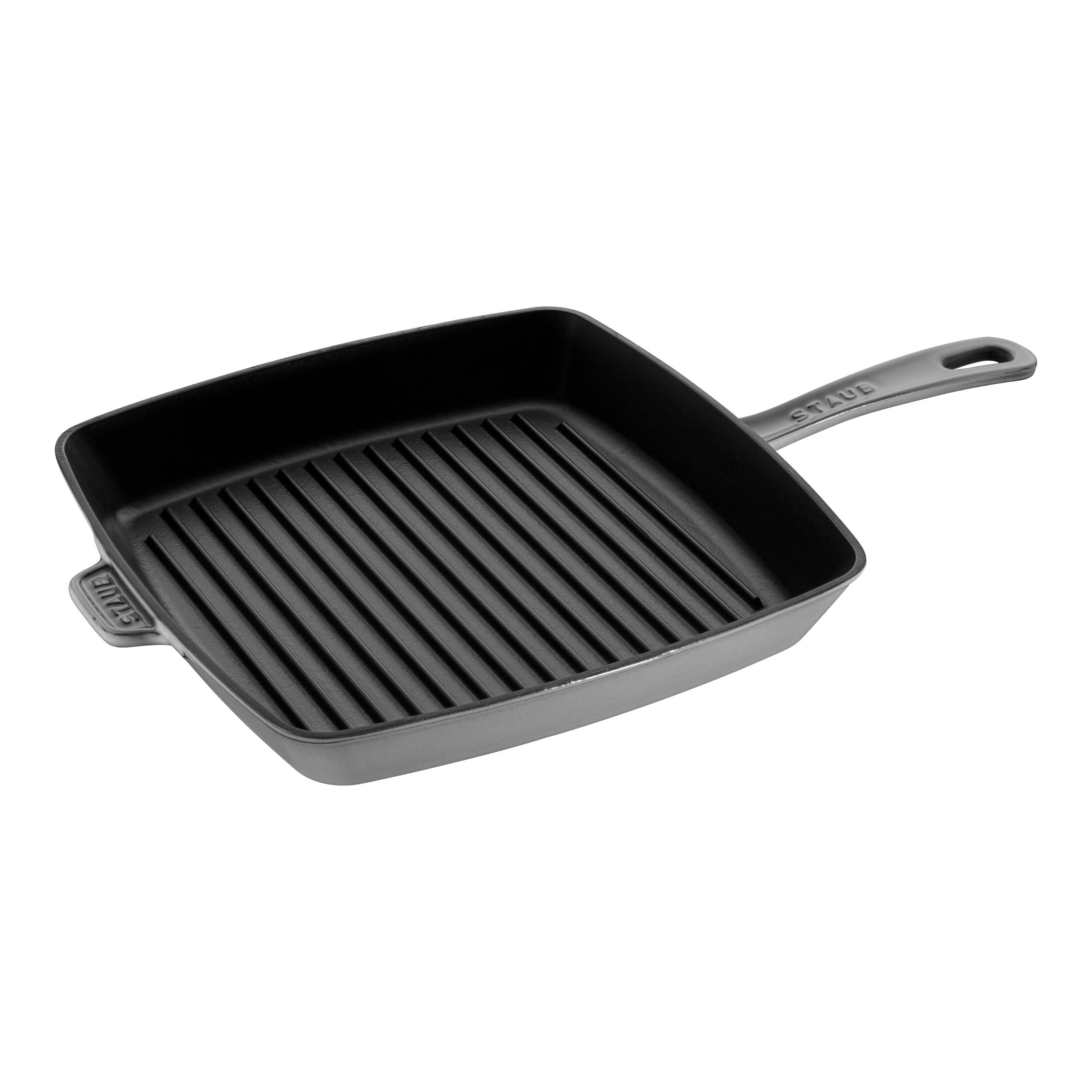 Staub Cast Iron 12-inch, Cast Iron, Square, Grill Pan, Graphite Grey