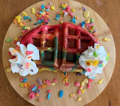 Rainbow Waffles